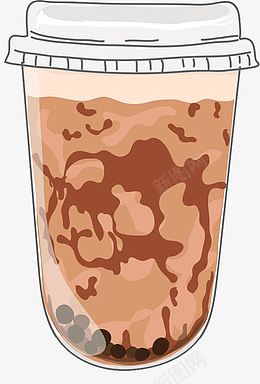 巧克力麻薯奶茶png免抠素材_新图网 https://ixintu.com 巧克力 奶茶 麻薯 手绘卡通