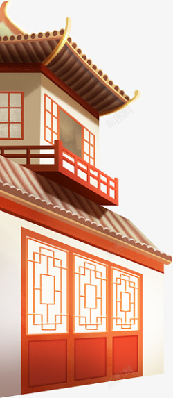 中国风建筑古楼国潮素材