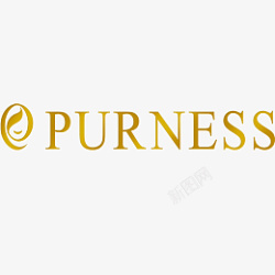 PURNESS金色图案logo素材