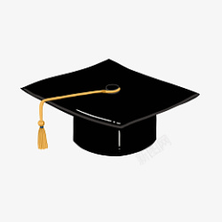 黑色大学生博士学士帽毕业季学位帽毕业典礼高清图片
