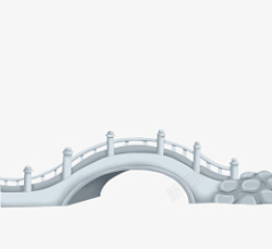 复古建筑中国风格桥素材