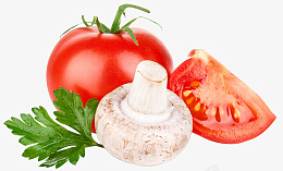番茄蔬菜叶子png免抠素材_新图网 https://ixintu.com 番茄 草菇 叶子 放桌面