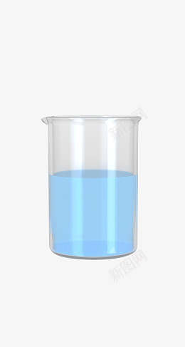蓝色液体玻璃烧杯png免抠素材_新图网 https://ixintu.com 透明 玻璃 烧杯 液体