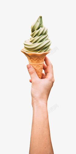 夏天拿着冰淇淋素材