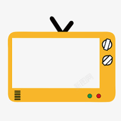 黄色小电视黄色小电视边框高清图片