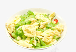 健康营养新鲜的苦瓜炒蛋高清图片