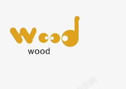 woodwood卡通字体设计高清图片