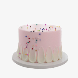 马卡龙粉色珍珠唯美蛋糕素材