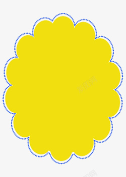 黄色椭圆对话框素材