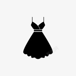 时尚的吊带裙裙子带图标素材