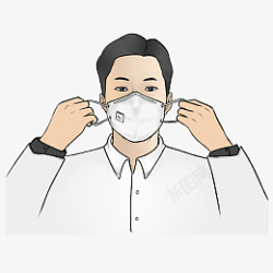 预防肺炎戴上口罩预防病毒高清图片