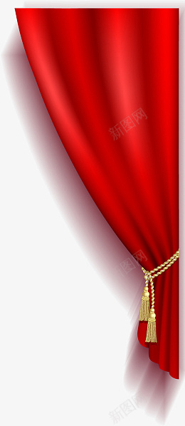 红色帷幕右侧png免抠素材_新图网 https://ixintu.com 红色 帷幕 立体 装饰