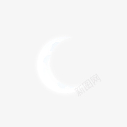卡通白色的月亮png免抠素材_新图网 https://ixintu.com 弯弯的月亮 卡通图案 卡通插画 天空 星球 月亮