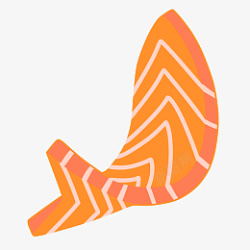 水彩蝴蝶装饰三文鱼美食营养卡通肉质高清图片