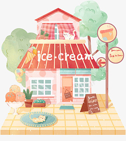 夏天冰淇淋甜品店蛋糕店png免抠素材_新图网 https://ixintu.com 夏天 冰淇淋 甜品店 蛋糕店