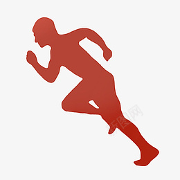 红色人物男士奔跑png免抠素材_新图网 https://ixintu.com 体育图标 体育运动 跑步运动 卡通人 卡通 暖色 渐变 简洁 简约 红色 迟到