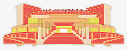 博鳌亚洲论坛国潮手绘png免抠素材_新图网 https://ixintu.com 新年 虎年 2022 国潮 房屋 万家灯火 喜庆 建筑物