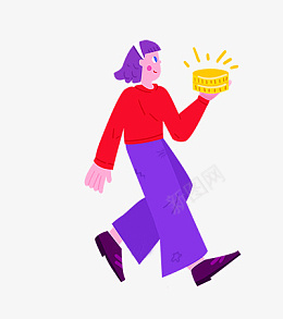 举着蛋糕的女孩png免抠素材_新图网 https://ixintu.com 行走 女孩 蛋糕 庆祝