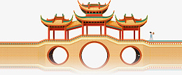 中国风桥梁古建筑png免抠素材_新图网 https://ixintu.com 中国风 传统建筑 桥梁 国潮
