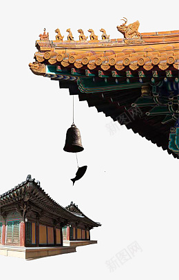 中国元素古代房子png免抠素材_新图网 https://ixintu.com 中国元素 古代房子 风铃 素材 屋子
