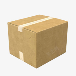 一个纸箱盒子透明图素材