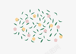 春天花朵和树叶飘落一地psd免抠素材_新图网 https://ixintu.com 春天 树叶 花朵 散落