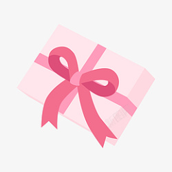 粉色盒装手绘情人节礼物插画高清图片