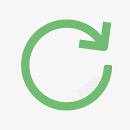绿色圆弧弯曲返回图标元素png免抠素材_新图网 https://ixintu.com 矢量图 UI 创意 商务 图标 圆弧 圆环 箭头 绿色 返回