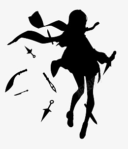 兵器少女剪影png免抠素材_新图网 https://ixintu.com 兵器 少女 剪影 人形