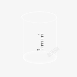实验室玻璃器皿实验仪器50ml烧杯PNG图案高清图片