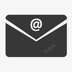 邮箱的收件箱黑色纸质剪影邮件小图标腾高清图片