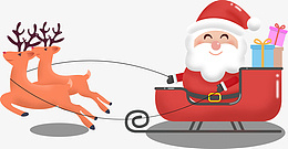 圣诞节快乐圣诞老人麋鹿拉雪橇元素png免抠素材_新图网 https://ixintu.com 圣诞节 圣诞老人 麋鹿 雪橇 礼物