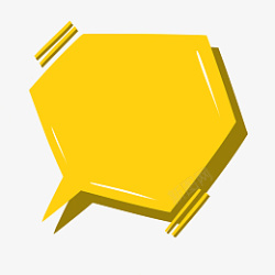 唯美黄色对话框金黄色创意对话框文本框鬃高清图片