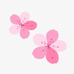 彩色樱花枝装饰矢量多彩丰富樱花高清图片