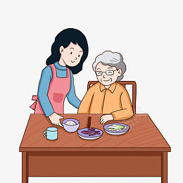 給妈妈做饭插画png免抠素材_新图网 https://ixintu.com 給妈妈做饭插画 給妈妈做饭插画素材 陪伴老人做饭插画 陪伴老人