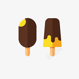 好用的简单冰激凌巧克力psd免抠素材_新图网 https://ixintu.com 冰激凌 巧克力 卡通 手绘