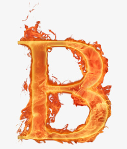 火焰效果字母B素材