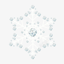 冬天雪白色钻石雪花素材