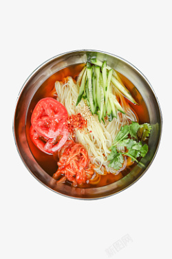 好吃的黄瓜手工制作韩式冷面高清图片