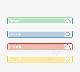 彩色的搜索框图标