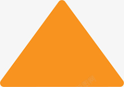 橙色圆角三角形素材