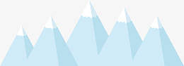 蓝色卡通冬天雪山冰山png免抠素材_新图网 https://ixintu.com 蓝色 小清新 冬天 雪山 背景 卡通手绘 蓝色的山