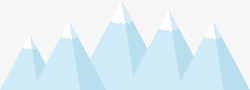 冰山背景蓝色卡通冬天雪山冰山高清图片