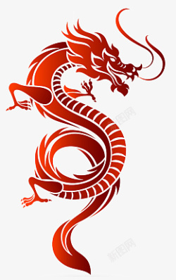 中国龙手绘元素素材