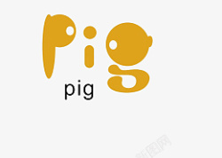 pig卡通字体设计素材