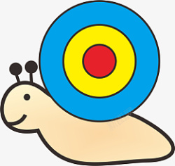 彩色蜗牛手绘卡通彩色蜗牛高清图片
