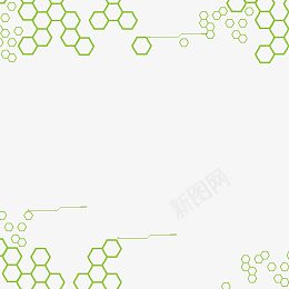 现代绿色科技蜂巢网格边框素材png免抠素材_新图网 https://ixintu.com 高科技边框 六边形 科技感 科幻 绿色 网格 框