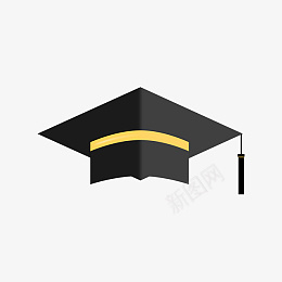 学士帽图标矢量图png_新图网 https://ixintu.com 黑色帽子 毕业 学士帽 博士帽