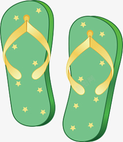 卡通手绘星星拖鞋素材