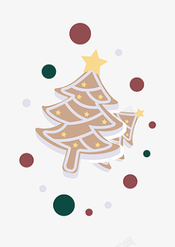 创意圣诞树创意卡通圣诞树姜饼免扣元素高清图片